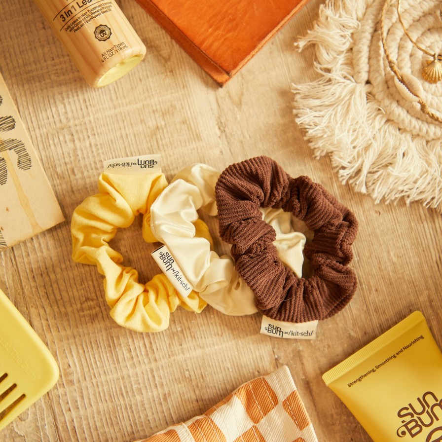 Accessories Kitsch | Kitsch X Sun Bum Scrunchies 3Pc Set