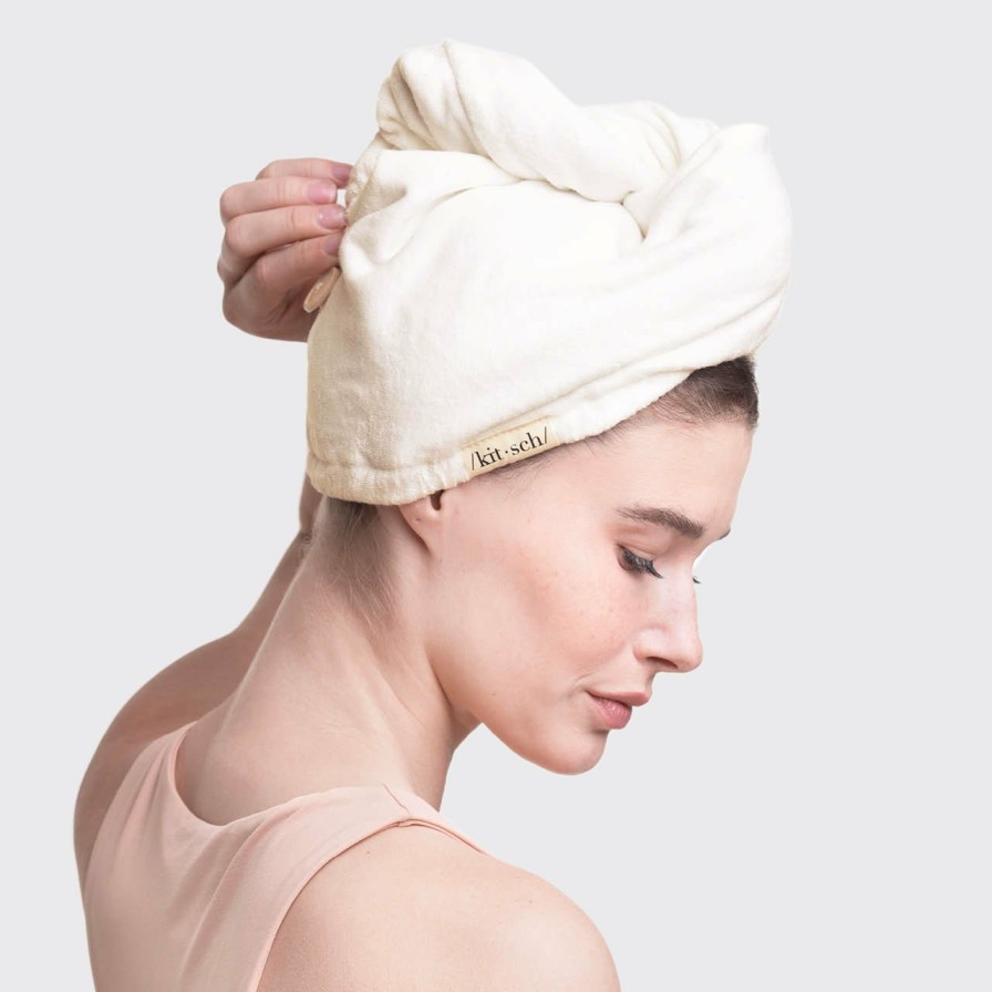 Cleanse Kitsch | Eco-Friendly Hair Towel- Ivory