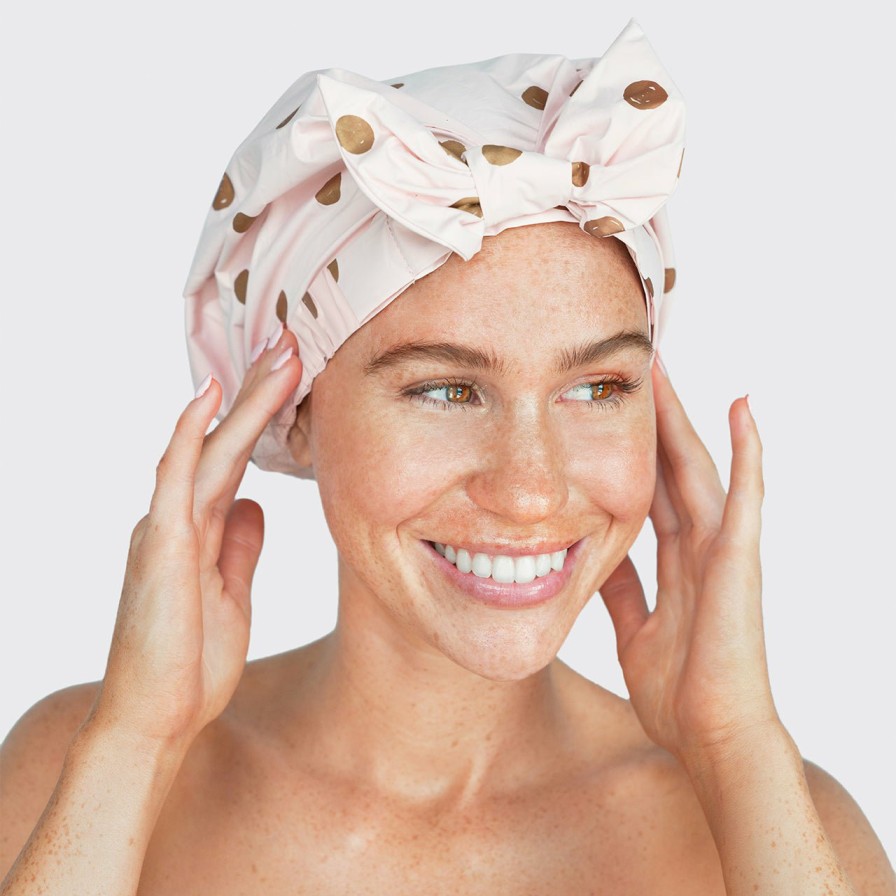 Cleanse Kitsch | Luxury Shower Cap - Blush Dot