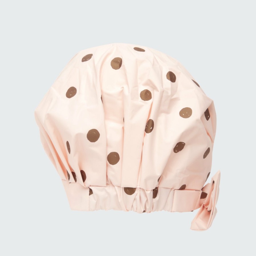 Cleanse Kitsch | Luxury Shower Cap - Blush Dot