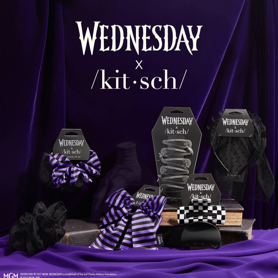 Accessories Kitsch | Wednesday X Kitsch Goth Veil Headband