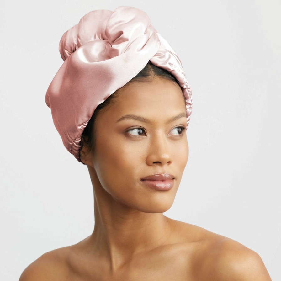 Cleanse Kitsch | Satin-Wrapped Hair Towel - Blush