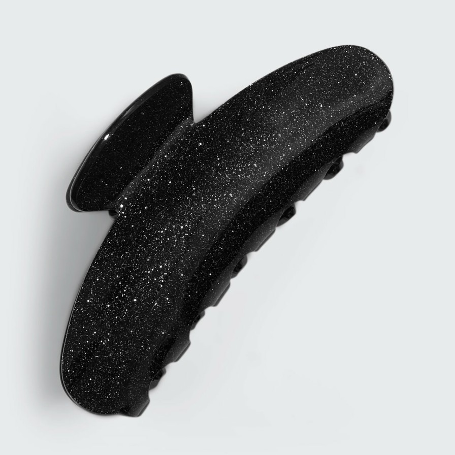 Accessories Kitsch | Recycled Plastic Claw Clip - Black Glitter