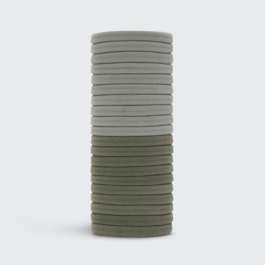 Accessories Kitsch | Eco-Friendly Nylon Elastics 20Pc Set - Eucalyptus