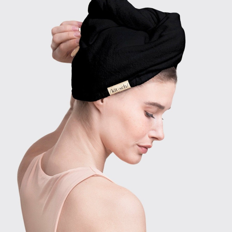 Cleanse Kitsch | Eco-Friendly Hair Towel - Black