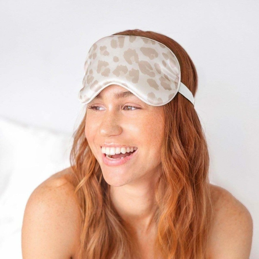 Sleep Kitsch | Satin Sleep Eye Mask In Leopard