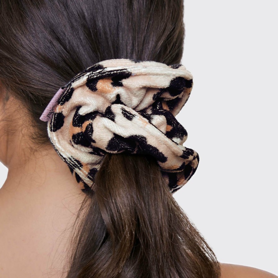 Accessories Kitsch | Microfiber Quick-Dry Towel Scrunchies 2Pc- Leopard