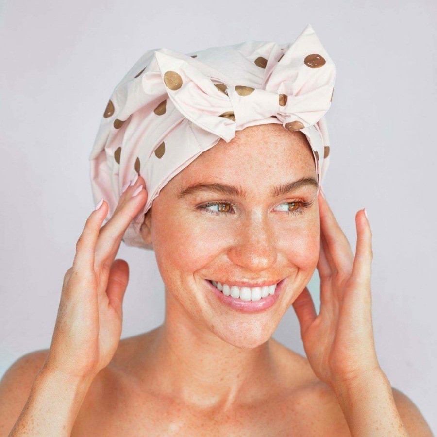 Cleanse Kitsch | Blush Shower Cap & Hair Towel Bundle