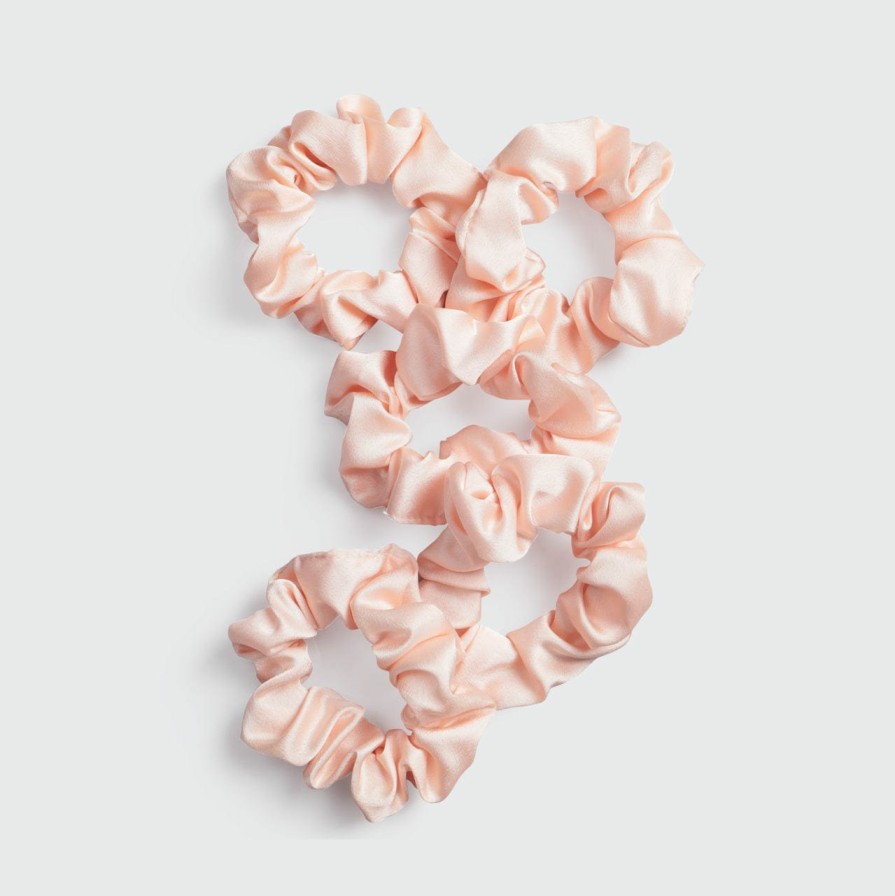 Accessories Kitsch | Satin Sleep Scrunchie 5 Pack - Blush