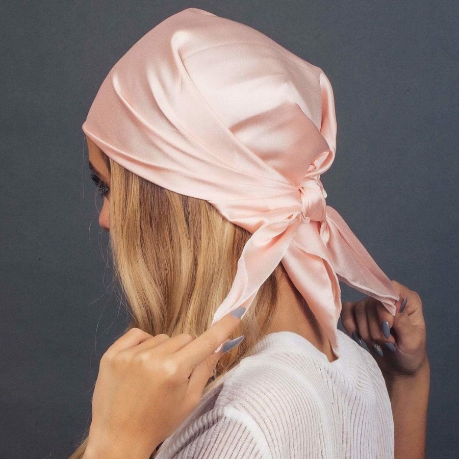 Accessories Kitsch | Satin Sleep Scarf (Blush)