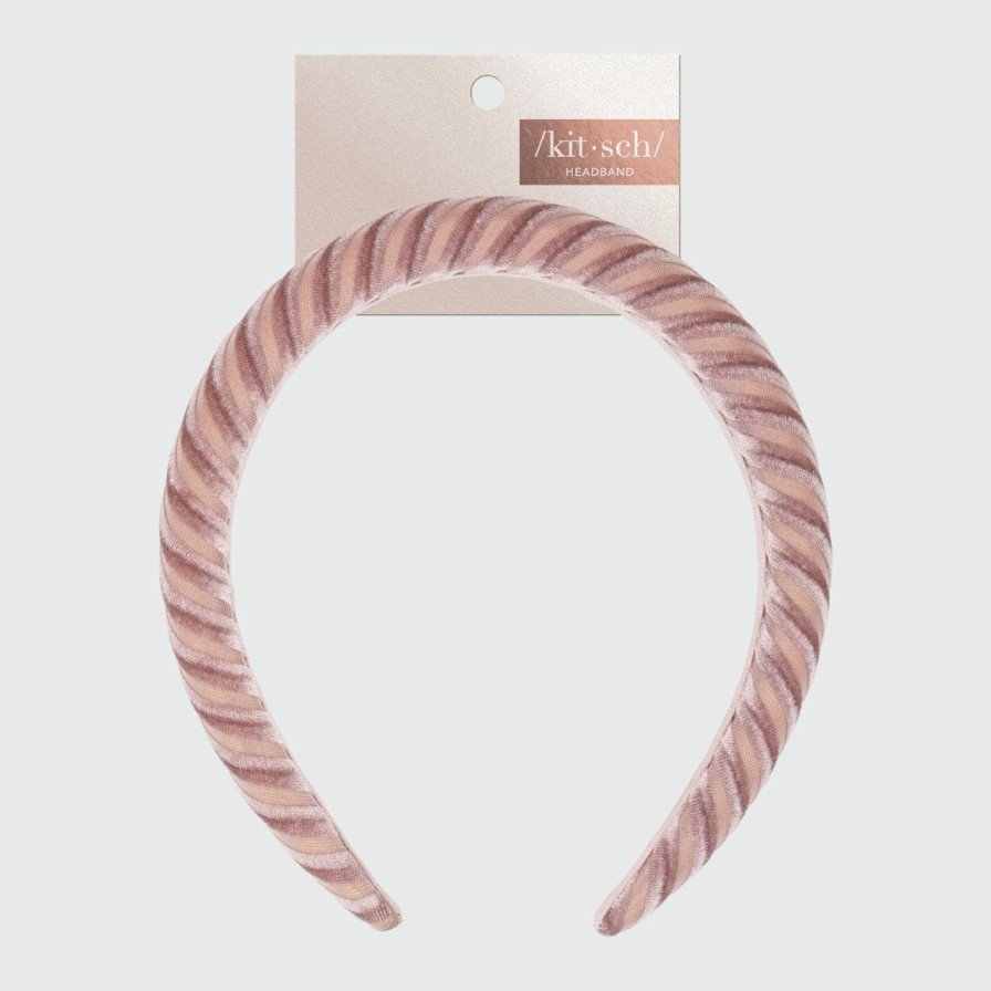 Accessories Kitsch | Padded Velvet Headband - Blush