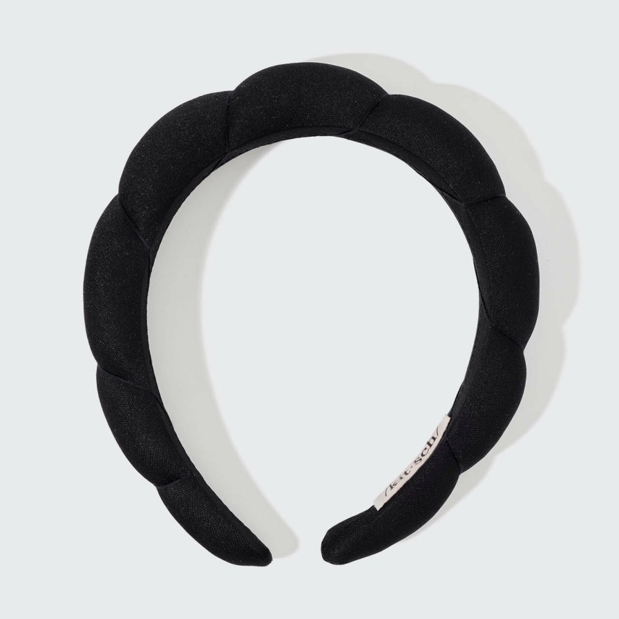 Accessories Kitsch | Recycled Fabric Cloud Headband 1Pc - Black