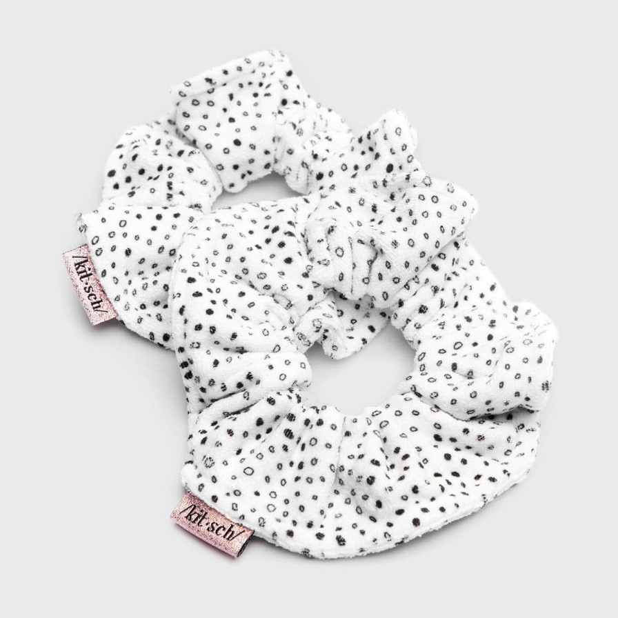 Cleanse Kitsch | Microfiber Quick-Dry Towel Scrunchies 2Pc - Micro Dot