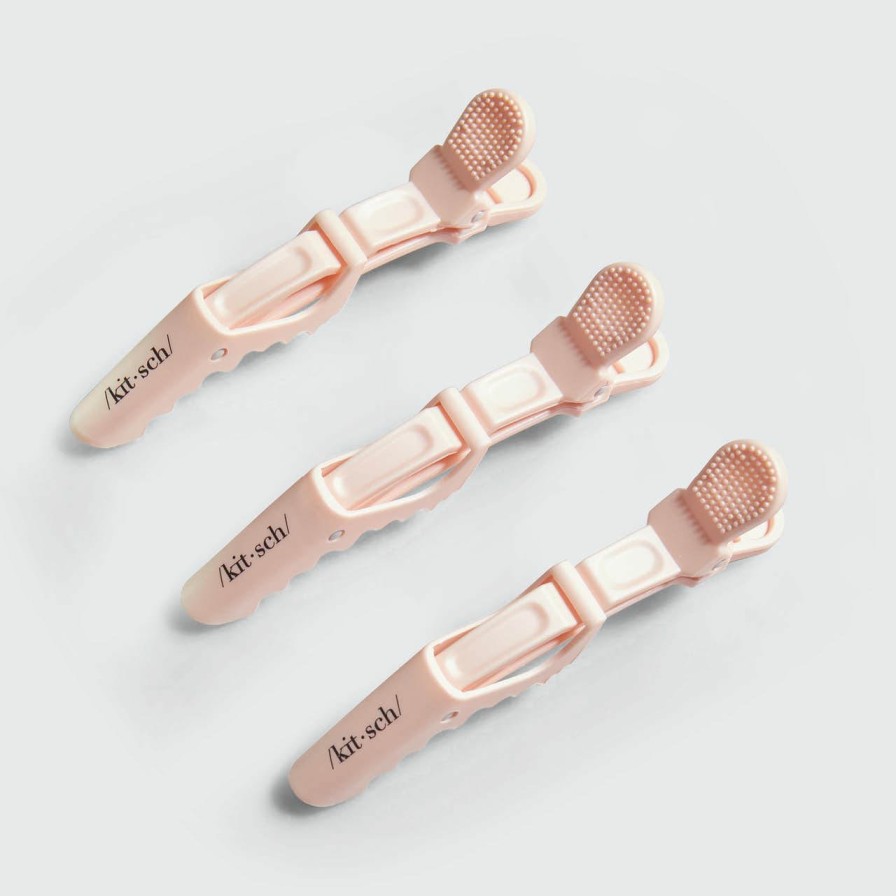 Accessories Kitsch | No Slip Crocodile Clip 3Pc - Blush