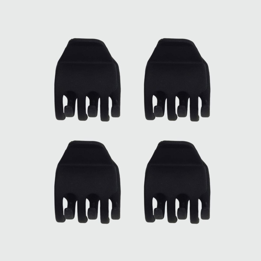 Accessories Kitsch | Eco-Friendly Mini Claw Clips 4Pc Set - Black