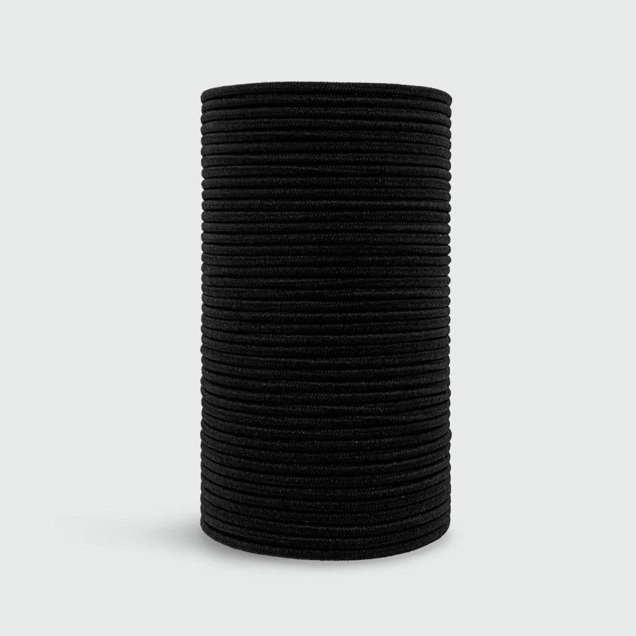 Accessories Kitsch | Recycled Polyester Thin Elastics 40Pc- Black