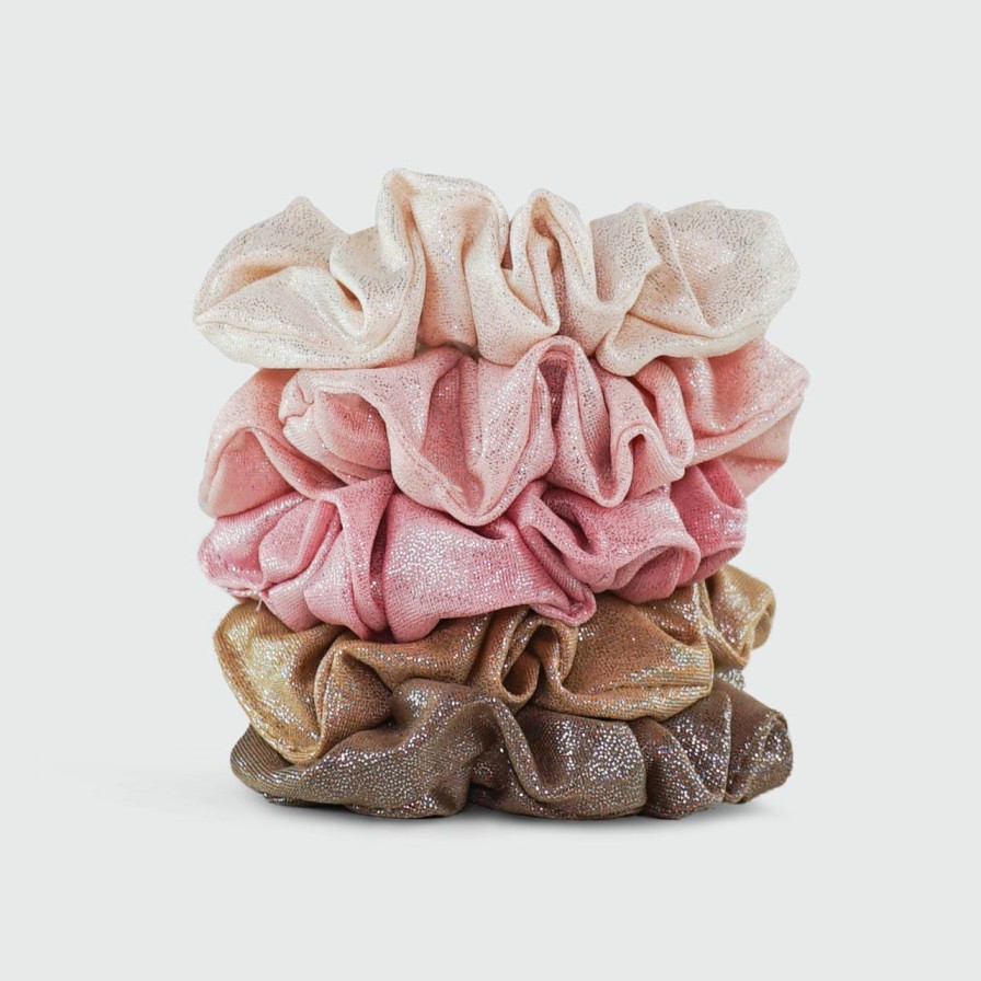 Accessories Kitsch | Metallic Scrunchies - Blush