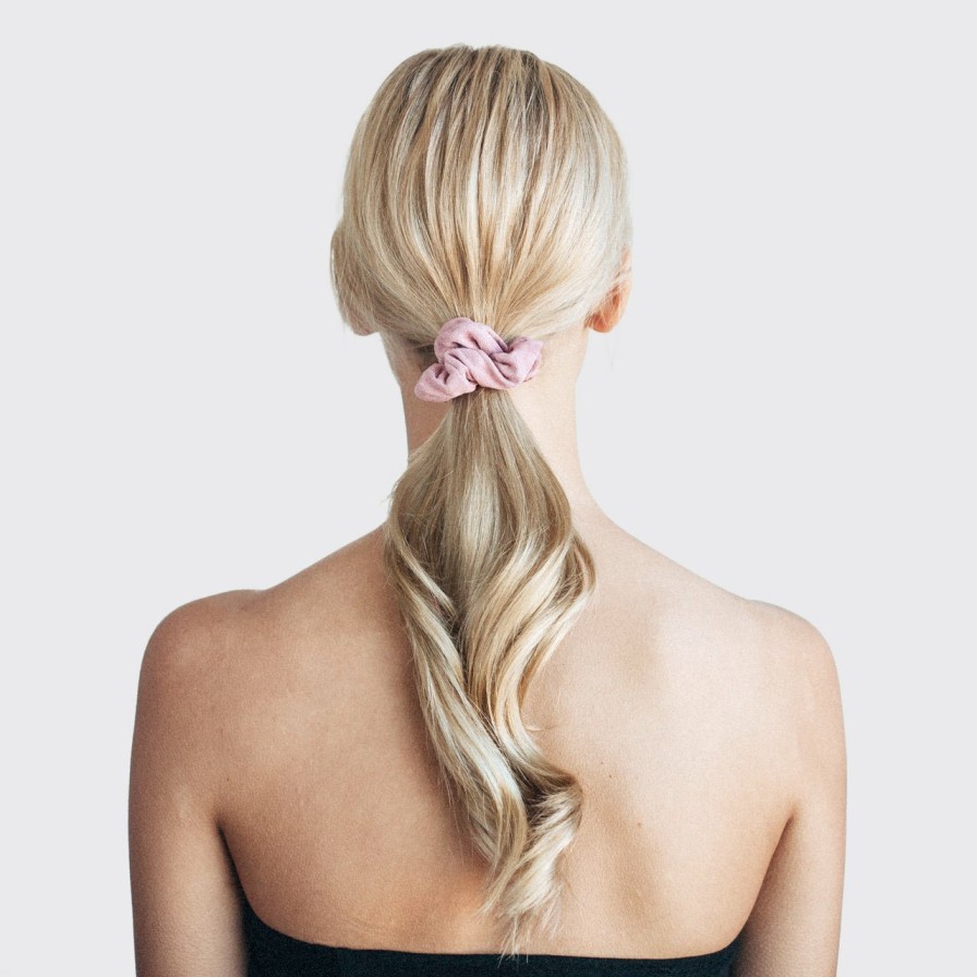 Accessories Kitsch | Matte Scrunchies Blush/Mauve