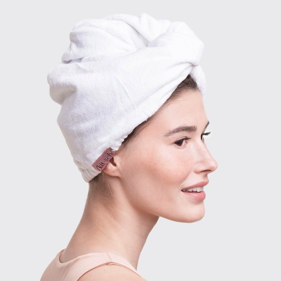 Cleanse Kitsch | White Microfiber Hair Towel