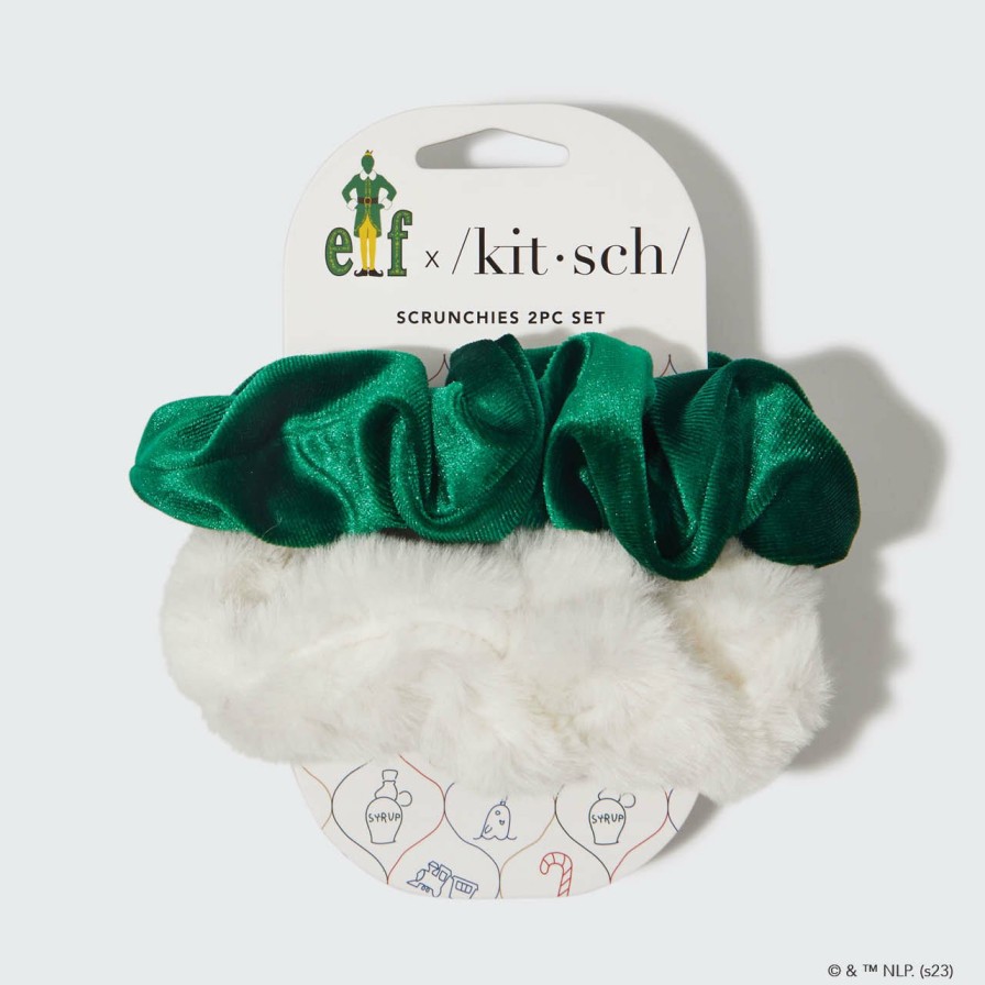 Accessories Kitsch | Elf X Kitsch Scrunchies 2Pc Set