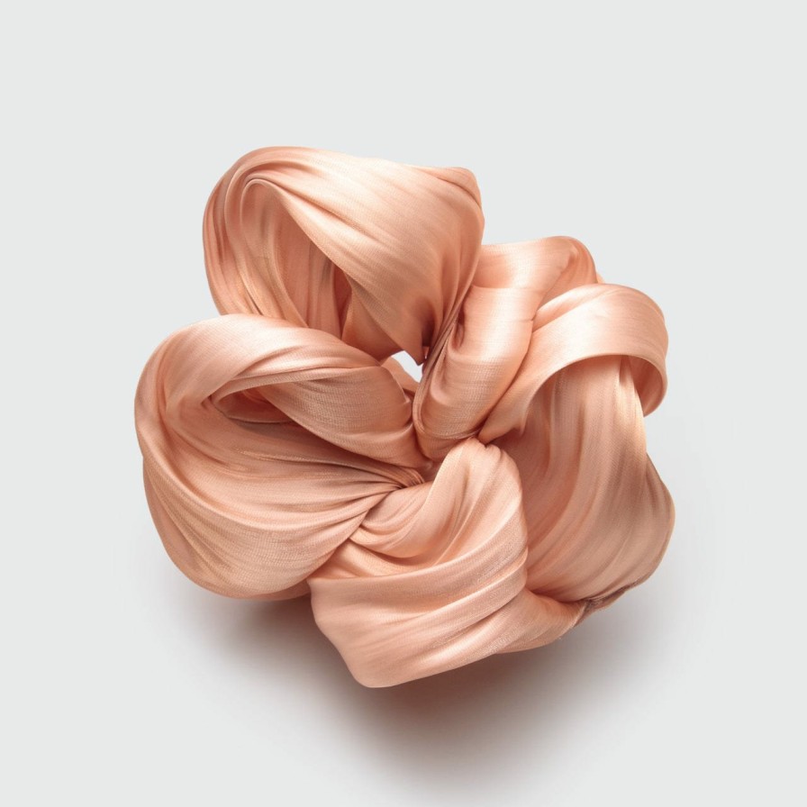 Accessories Kitsch | Textured Dinner Scrunchie - Peach