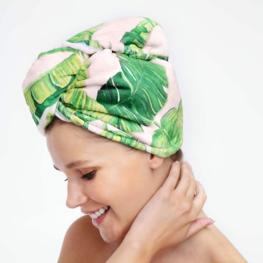 Cleanse Kitsch | Palm Shower Cap & Hair Towel Bundle