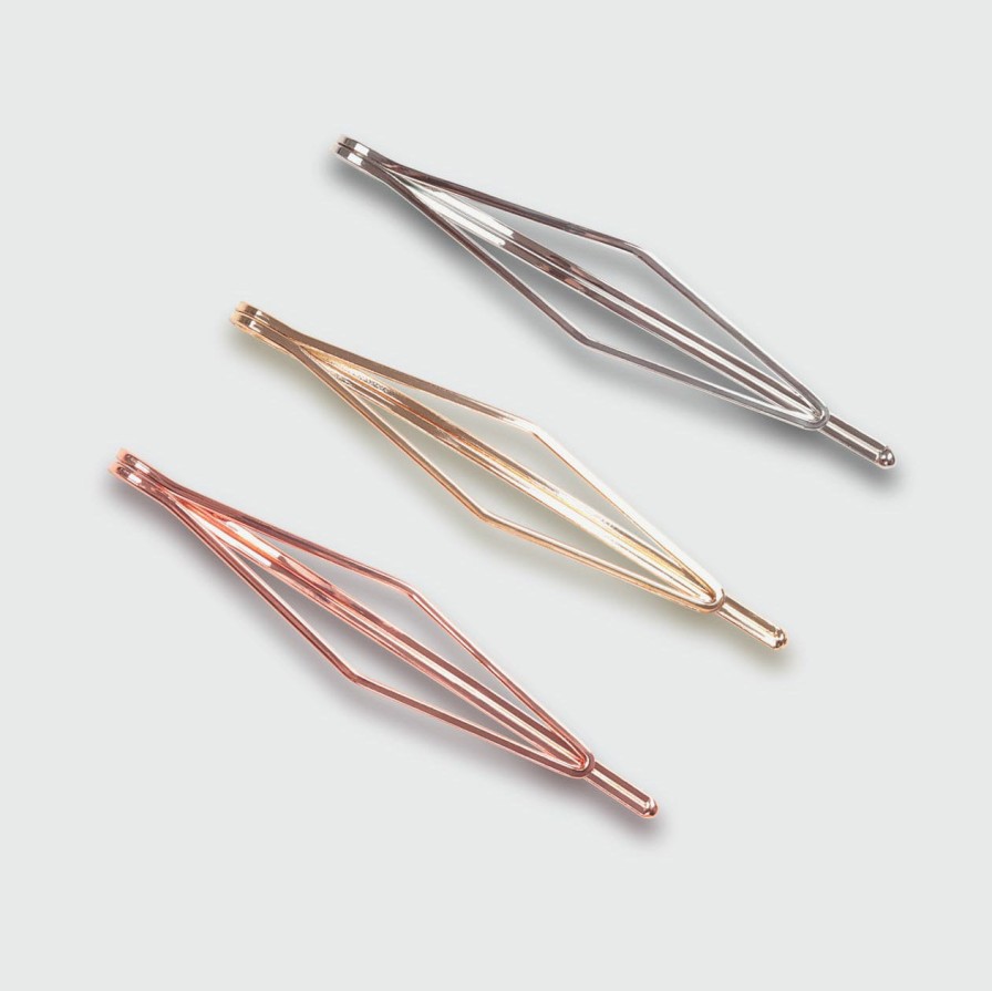 Accessories Kitsch | Long Diamond Metal Bobby Pins