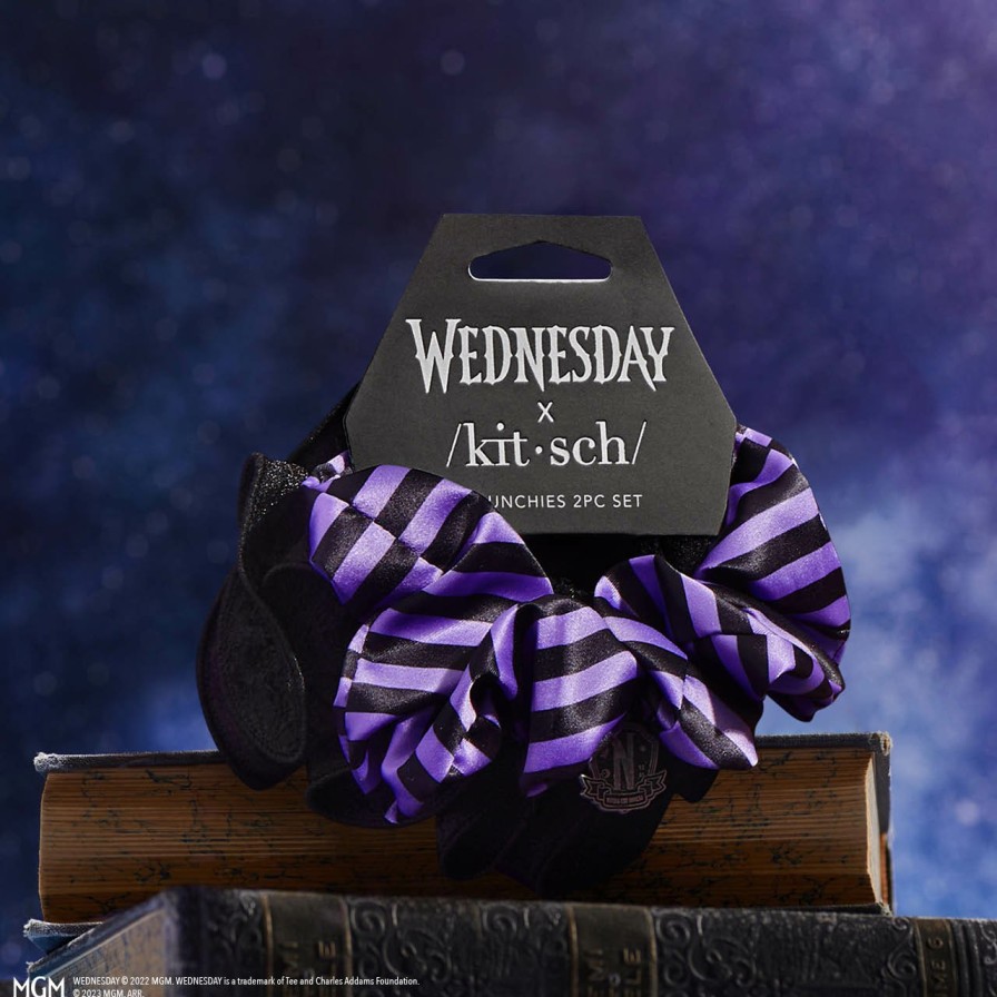 Accessories Kitsch | Wednesday X Kitsch Nevermore Scrunchie Set